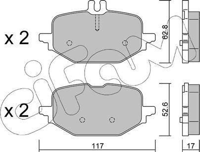 Cifam 822-1359-1 - Set placute frana,frana disc aaoparts.ro