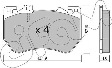 Cifam 822-1358-0 - Set placute frana,frana disc aaoparts.ro
