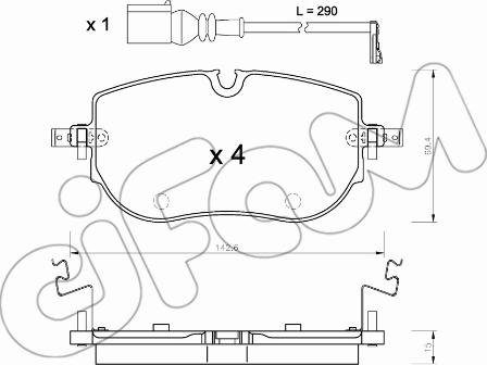 Cifam 822-1319-0 - Set placute frana,frana disc aaoparts.ro