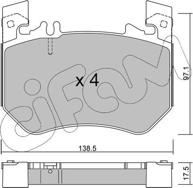 Cifam 822-1311-0 - Set placute frana,frana disc aaoparts.ro