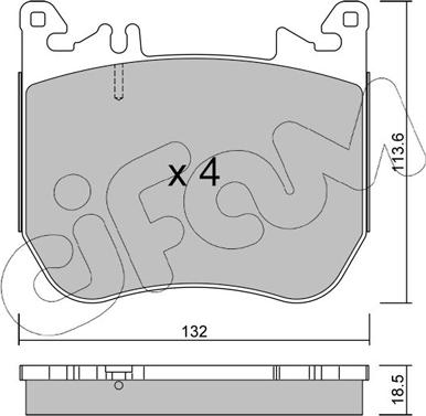 Cifam 822-1312-0 - Set placute frana,frana disc aaoparts.ro