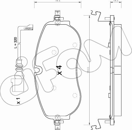 Cifam 822-1320-0 - Set placute frana,frana disc aaoparts.ro