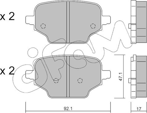 Cifam 822-1245-0 - Set placute frana,frana disc aaoparts.ro
