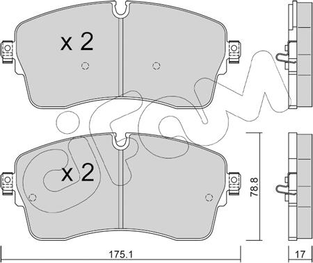 Cifam 822-1250-0 - Set placute frana,frana disc aaoparts.ro