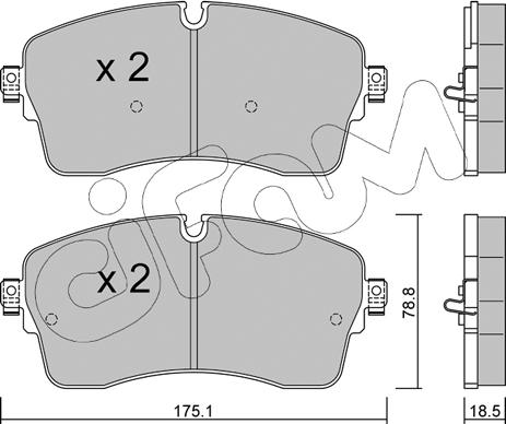 Cifam 822-1250-1 - Set placute frana,frana disc aaoparts.ro