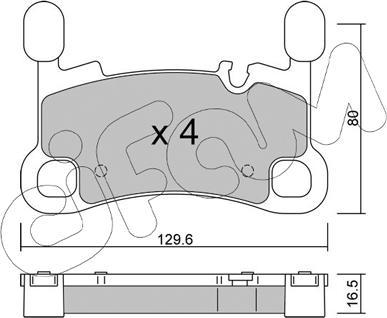 Cifam 822-1260-0 - Set placute frana,frana disc aaoparts.ro