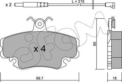 Cifam 822-120-0K - Set placute frana,frana disc aaoparts.ro