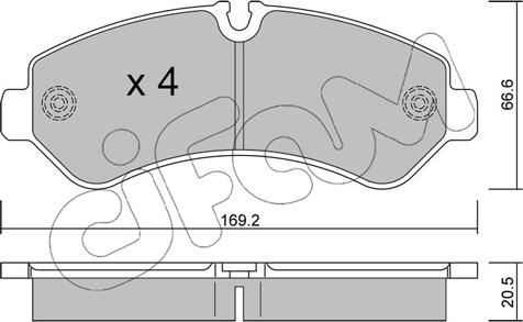 Cifam 822-1276-0 - Set placute frana,frana disc aaoparts.ro