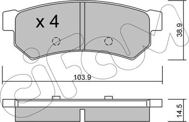 Cifam 822-846-0 - Set placute frana,frana disc aaoparts.ro