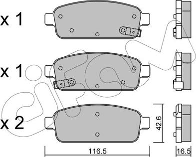 Cifam 822-840-0 - Set placute frana,frana disc aaoparts.ro