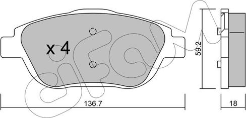 Cifam 822-852-0 - Set placute frana,frana disc aaoparts.ro
