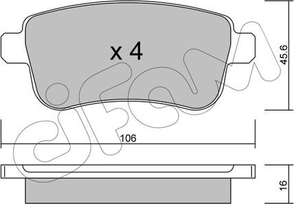 Cifam 822-818-0 - Set placute frana,frana disc aaoparts.ro