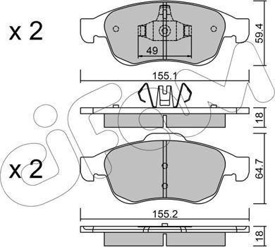 Cifam 822-817-0 - Set placute frana,frana disc aaoparts.ro