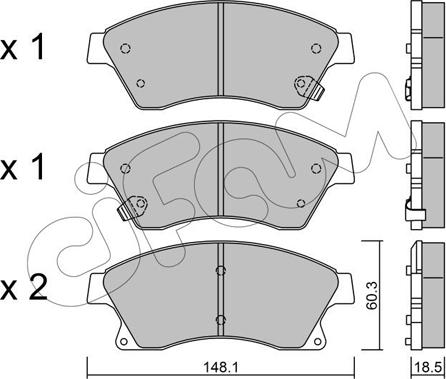 Cifam 822-838-0 - Set placute frana,frana disc aaoparts.ro