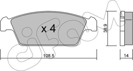 Cifam 822-367-0 - Set placute frana,frana disc aaoparts.ro