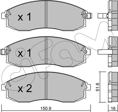Cifam 822-306-1 - Set placute frana,frana disc aaoparts.ro