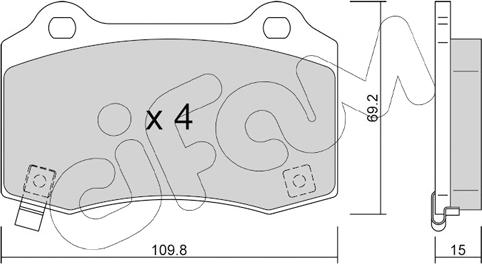 Cifam 822-251-6 - Set placute frana,frana disc aaoparts.ro