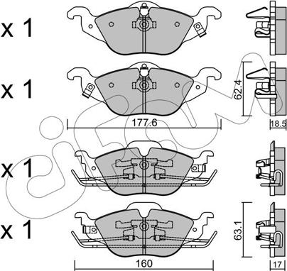 Cifam 822-257-0 - Set placute frana,frana disc aaoparts.ro