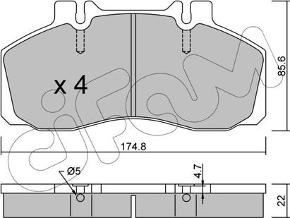 Cifam 822-266-0 - Set placute frana,frana disc aaoparts.ro