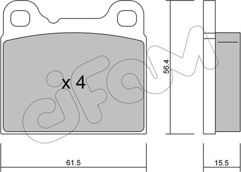Cifam 822-200-0 - Set placute frana,frana disc aaoparts.ro