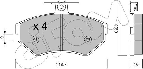 Cifam 822-215-1 - Set placute frana,frana disc aaoparts.ro