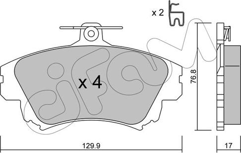 Cifam 822-286-0 - Set placute frana,frana disc aaoparts.ro