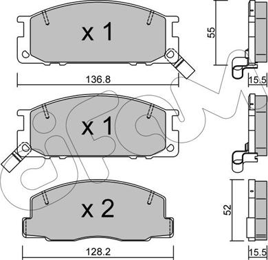 Cifam 822-280-0 - Set placute frana,frana disc aaoparts.ro