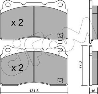 Cifam 822-288-5 - Set placute frana,frana disc aaoparts.ro