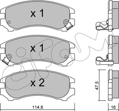 Cifam 822-230-1 - Set placute frana,frana disc aaoparts.ro