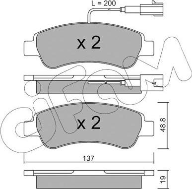 Cifam 822-710-1 - Set placute frana,frana disc aaoparts.ro