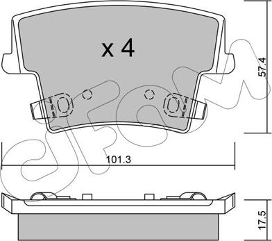 Cifam 822-718-0 - Set placute frana,frana disc aaoparts.ro