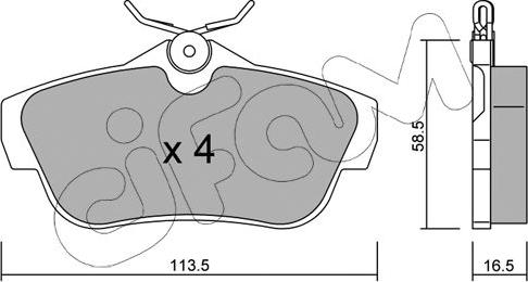 Cifam 822-712-0 - Set placute frana,frana disc aaoparts.ro