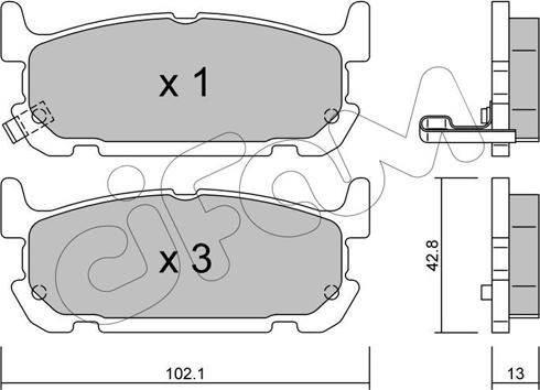 Cifam 822-734-0 - Set placute frana,frana disc aaoparts.ro