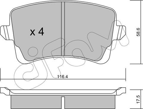 Cifam 822-776-0 - Set placute frana,frana disc aaoparts.ro