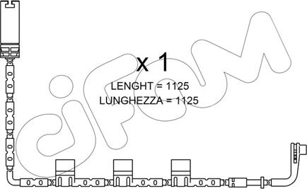Cifam SU.223 - Senzor de avertizare,uzura placute de frana aaoparts.ro