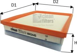 Clean Filters MA3445 - Filtru aer aaoparts.ro
