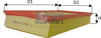 Clean Filters MA3450 - Filtru aer aaoparts.ro