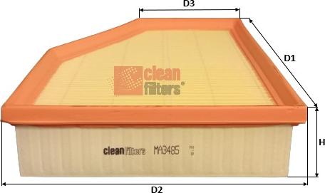 Clean Filters MA3485 - Filtru aer aaoparts.ro