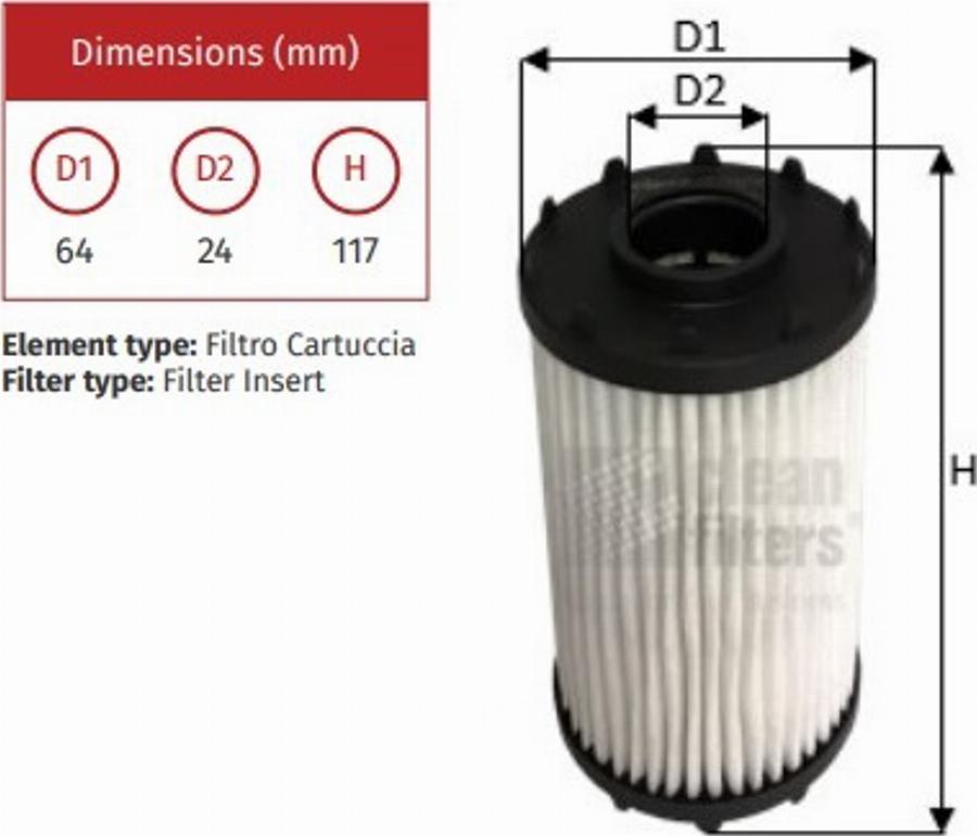 Clean Filters ML4594 - Filtru ulei aaoparts.ro