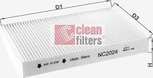 Clean Filters NC2024 - Filtru, aer habitaclu aaoparts.ro