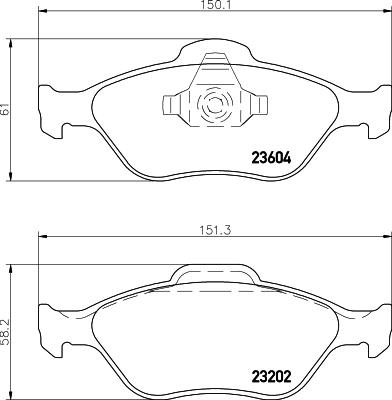 ADVICS-SEA E1N049T - Set placute frana,frana disc aaoparts.ro