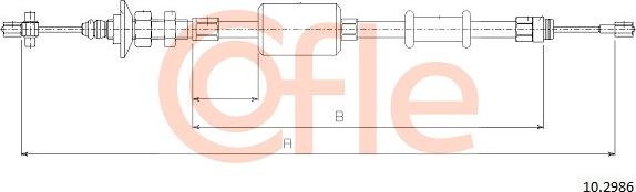 Cofle 92.10.2986 - Cablu ambreiaj aaoparts.ro