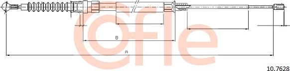 Cofle 92.10.7628 - Cablu, frana de parcare aaoparts.ro
