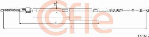 Cofle 92.17.1612 - Cablu, frana de parcare aaoparts.ro