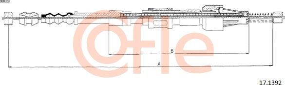 Cofle 92.17.1392 - Cablu, frana de parcare aaoparts.ro