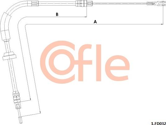 Cofle 92.1.FD032 - Cablu, frana de parcare aaoparts.ro