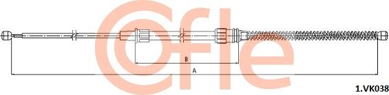 Cofle 92.1.VK038 - Cablu, frana de parcare aaoparts.ro