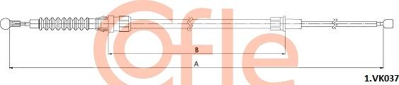 Cofle 92.1.VK037 - Cablu, frana de parcare aaoparts.ro