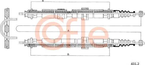 Cofle 431.2 - Cablu, frana de parcare aaoparts.ro