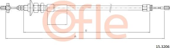 Cofle 15.3206 - Cablu ambreiaj aaoparts.ro